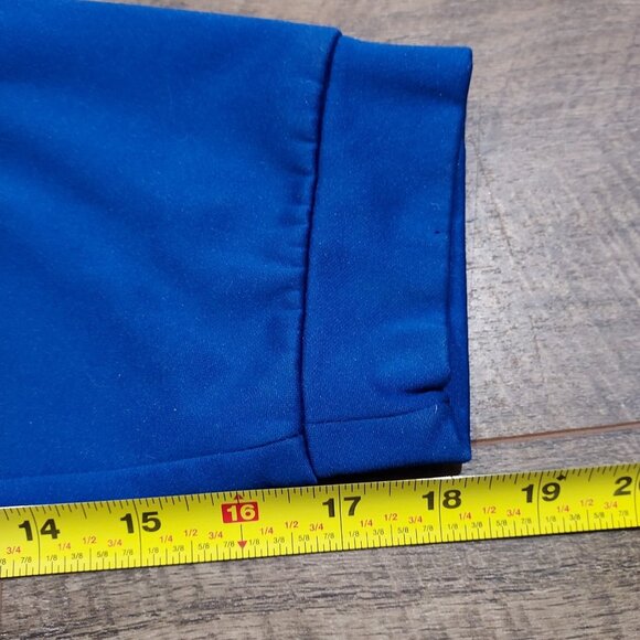 Nike Dri Fit Hoodie Men Large Swoosh Logo Work Shirt Blue Front Kangroo Pocket - Picture 9 of 12